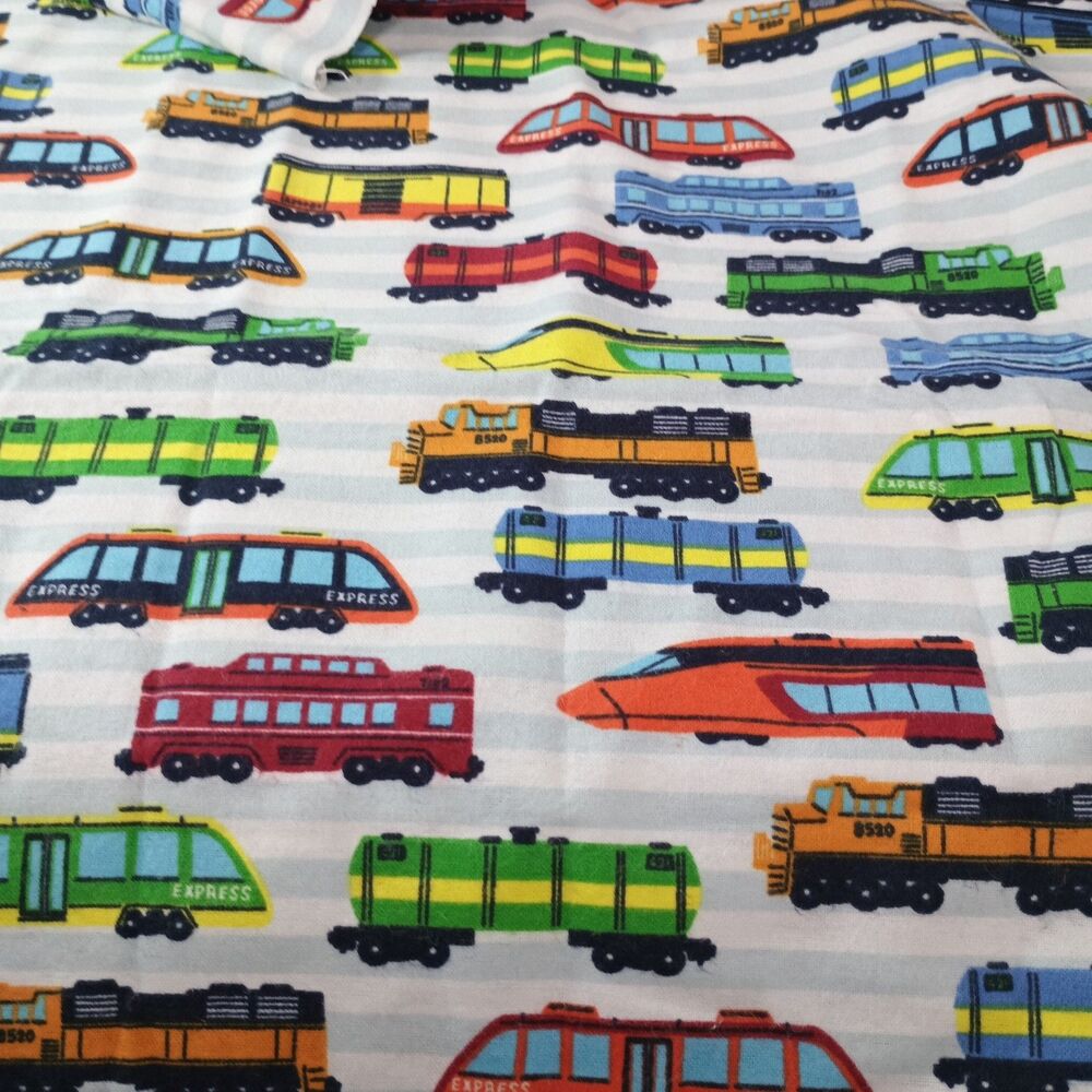 Jo-Ann Train Fabric 1 Yard 42" Locomotive Railroad Express Kids Novelty Print